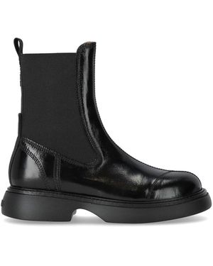 Ganni Naplack Mid Chelsea Boot - Black