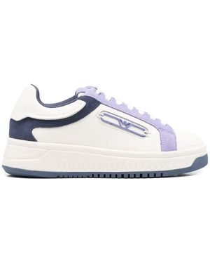 Emporio Armani Exclusive Leather Trainers - White