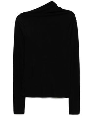 TOTEME Draped Jersey Top - Black