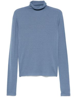 Majestic Filatures Light Cashmere Turtleneck Jumper - Blue