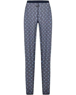 Marine Serre Trousers - Blue