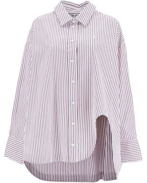 The Attico And Striped Oversized Shirt - Purple