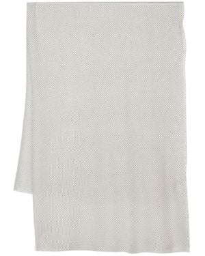 Faliero Sarti Kekko Modal And Silk Blend Stole - White