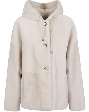 Enes Fur Hooded Jacket - Natural