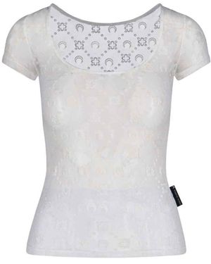 Marine Serre T-Shirts And Polos - White