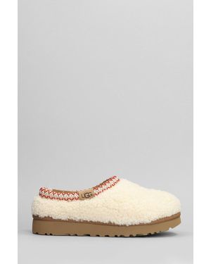UGG Tasman Maxi Curly Slipper-Mule - White