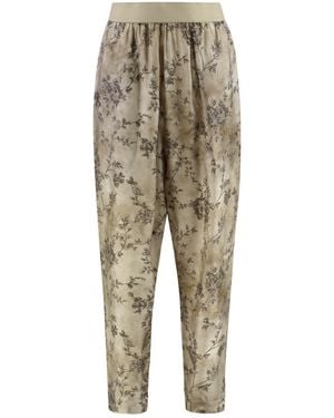 Uma Wang Printed High-Rise Trousers - Natural