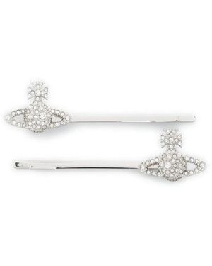 Vivienne Westwood Grace Bobby Hair Pin Accessories - White