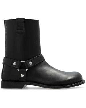 Loewe Camp Biker Boots Shoes - Black