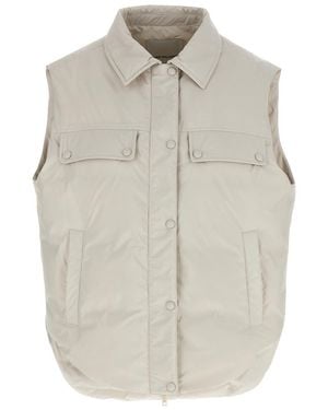 Yves Salomon Feathered Vest - Grey