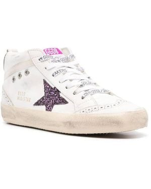 Golden Goose Star Mid-Top Trainers - White