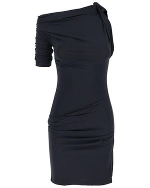 Jacquemus 'La Mini Robe Drapeado' One-Shoulder Mini Dress