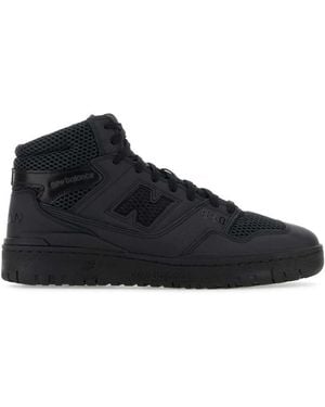 Junya Watanabe Leather And Mesh X New Balance Bb650 Sneakers - Black