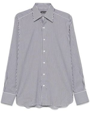 Tom Ford Slim Fit Striped Shirt - Gray