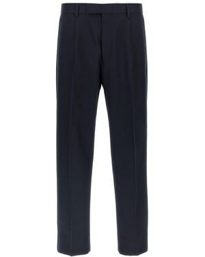 ZEGNA Cotton Wool Trousers - Blue