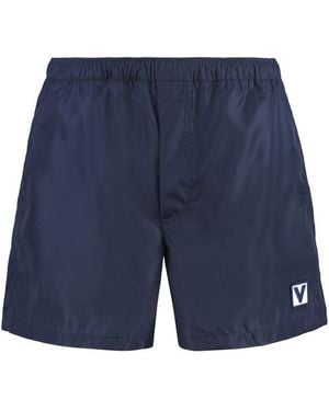 Valentino Garavani Nylon Swim Shorts - Blue