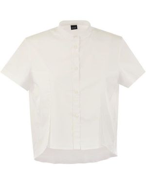 Fay Mandarin Collar Shirt - White