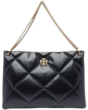 Tory Burch Kira Diamond Quilt Hobo - Black