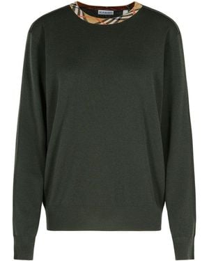 Burberry 'Michael' Dark Wool Sweater - Green