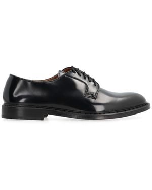 Doucal's Leather Lace-Up Shoes - Black