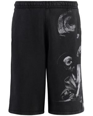 Off-White c/o Virgil Abloh Printed Sweatshorts - Black