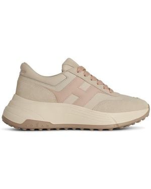 Hogan 'H669' Leather Trainers - Natural