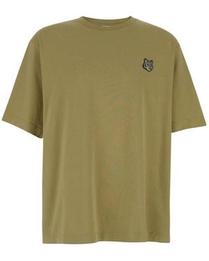 Maison Kitsuné Bold Fox Head Patch Oversize Tee-Shirt - Green