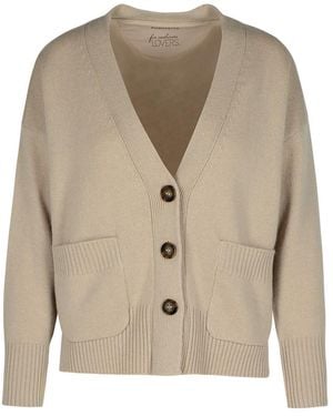 Purotatto Cashmere Cardigan - Natural