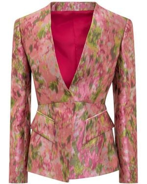 Del Core Peplum Blazer - Pink