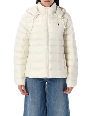 Polo Ralph Lauren Water-Resistant Packable Puff Hooded Jacket - Natural
