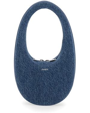 Coperni 'Mini Swipe' Handbag With Embossed Logo - Blue