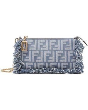 Fendi Baguette Pouch Ff - Grey