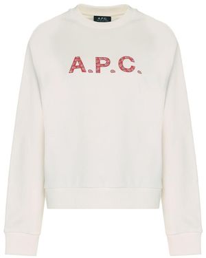 A.P.C. Patty Cotton Crew-Neck Sweatshirt - White