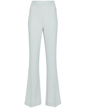 Hebe Studio Georgia Cady Flared Trousers - Grey