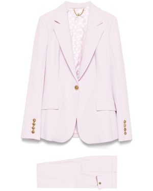 Elisabetta Franchi Single-Breasted Lilac Suit - Pink