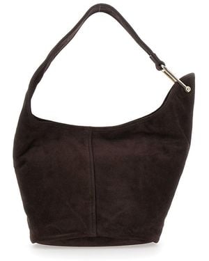 MICHAEL Michael Kors 'Sonny' Medium Shoulder Bag With Logo Lettering On The Side - Black