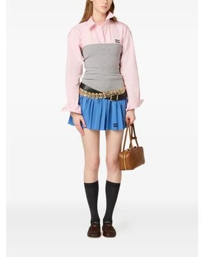 Miu Miu Gonne Jersey+Popeline - Blue