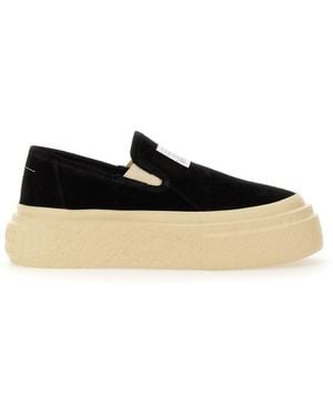 MM6 by Maison Martin Margiela Leather Trainer - Black