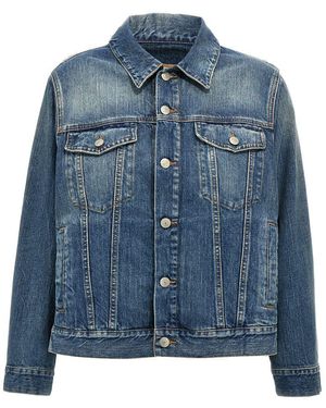 MM6 by Maison Martin Margiela Layered Denim Jacket - Blue