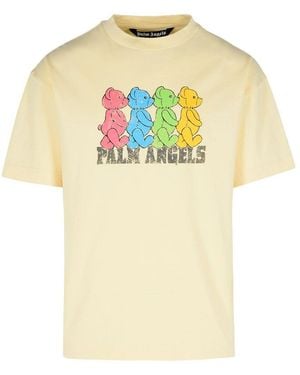 Palm Angels Crossroads Bears T-Shirt - Yellow
