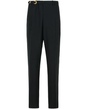 Versace Virgin Wool Blend Patalone - Black