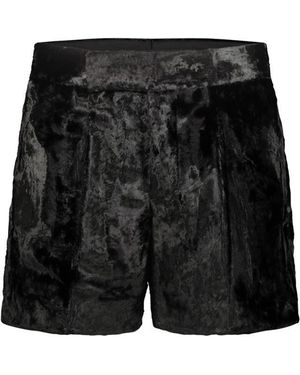 SAPIO N°7C Velvet Shorts - Black