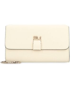 Valextra Nolo Leather Clutch - Natural