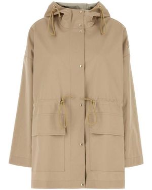 Moncler Cotton Blend Gaillon Parka - Natural