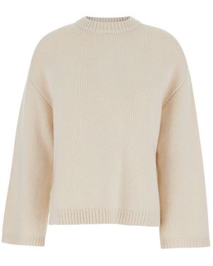 Soft Goat Crewneck Jumper - White