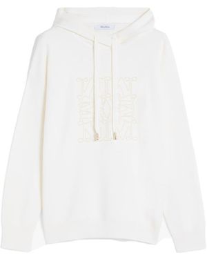 Max Mara Pamir Hooded Wool Sweatshirt - White