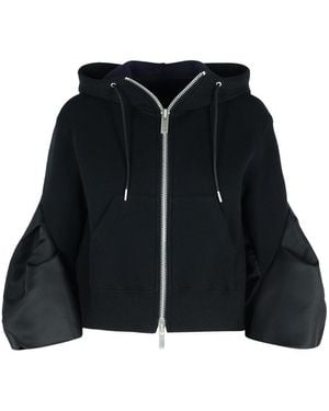 Sacai Cotton Blend Sweatshirt - Black