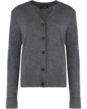 Max Mara Apollo Wool Cardigan - Grey