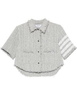 Thom Browne Cotton Blend Shirt - Gray