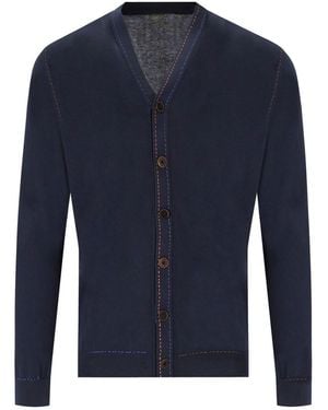 Bob Spoke Dark Cardigan - Blue